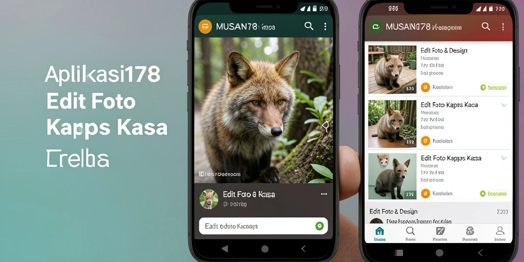 Tampilan antarmuka MUSANG178 dengan efek Edit Foto Kertas Kaca.