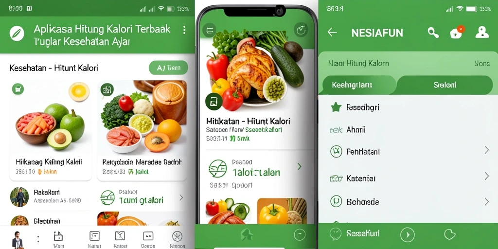 Antarmuka user-friendly NESIAFUN dalam menghitung kalori.