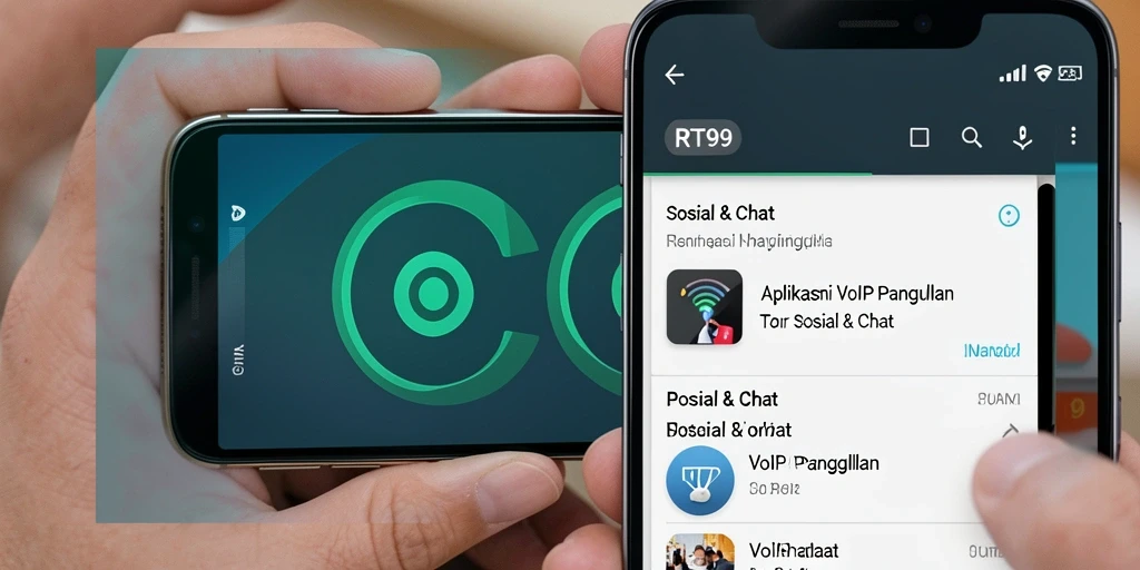 Antarmuka aplikasi RT99 yang modern dan intuitif.
