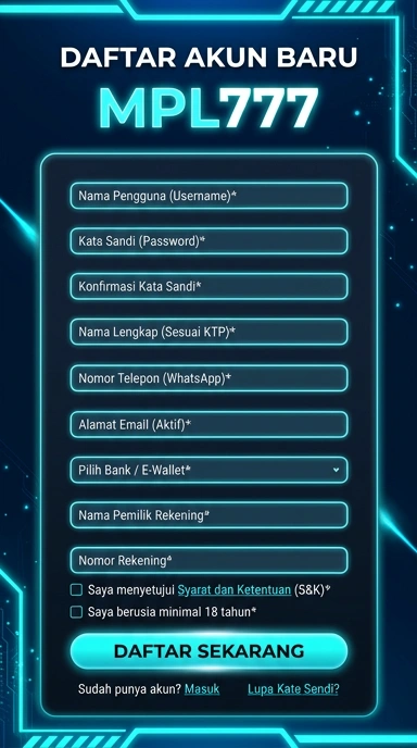 Panduan Registrasi Akun Baru mpl777 untuk Pengguna